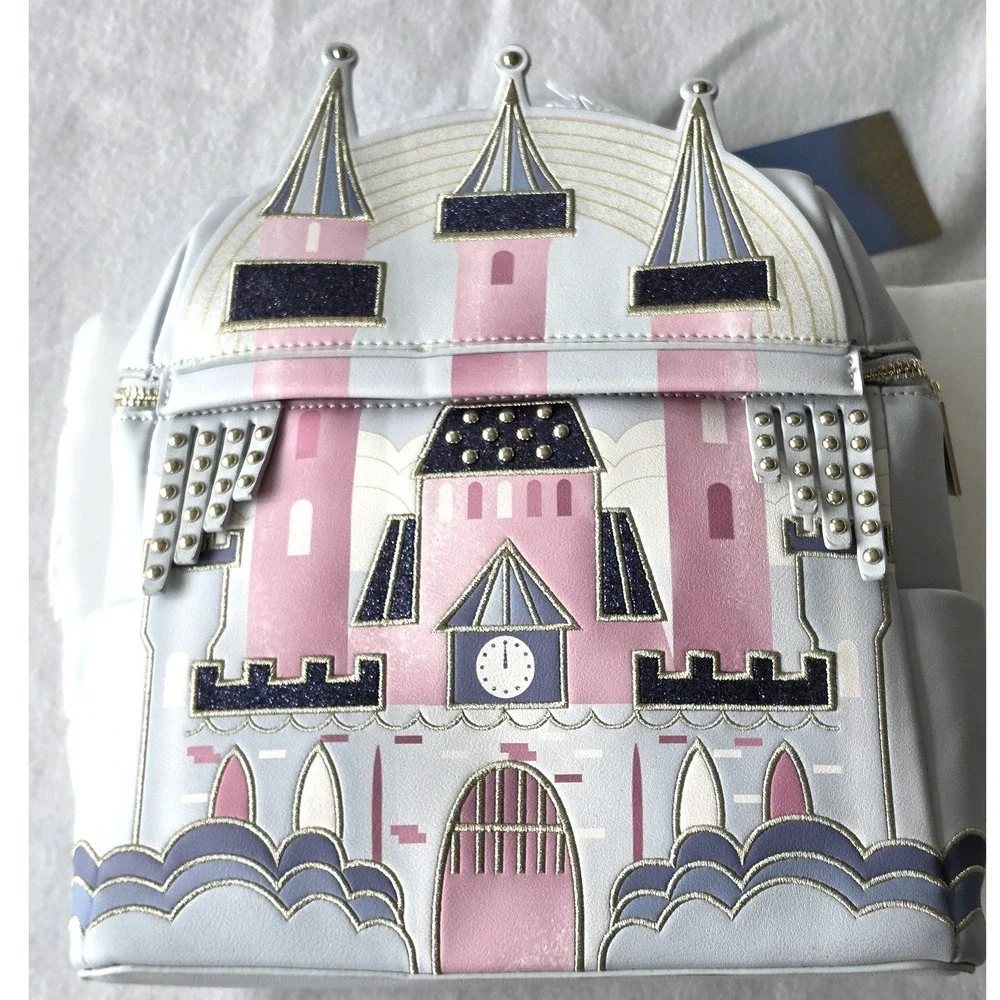 Disney Danielle Nicole Cinderella Castle Mini Backpack Blue Pink NCDB0160 NEW - Picture 8 of 8